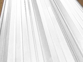фото 1 - окрашенный профнастил нс35-1000, 0,5 мм, белый