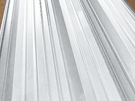 Окрашенный профнастил С15-1100, 0,45 мм, серо-белый